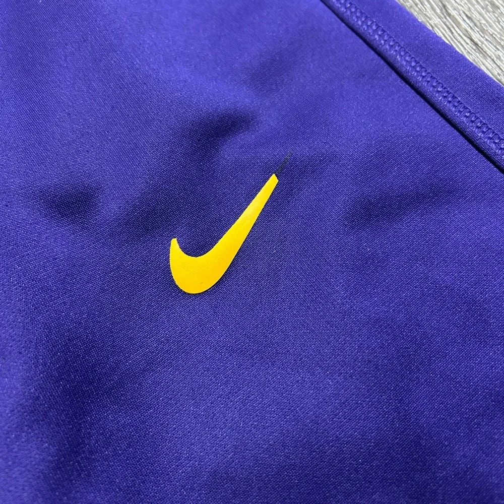 Nike LSU Sweatpants Large Purple Therma-FIT Tigers Fleece‎ Pants 32